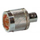 Adaptador conector N Macho a BNC Hembra 